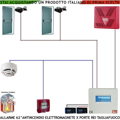 SECURVERA Kit Impianto Allarme Incendio Cucina E Forno Rilevatore Termovelocimetrico Pulsante 2 Fermi Porta Tagliafuoco Rei Sirena Lampeg SECURVERA Kit Impianto Allarme Incendio Cucina E Forno Rilevatore Termovelocimetrico Pulsante 2 Fermi Porta Tagliafuoco Rei Sirena Lampeg
