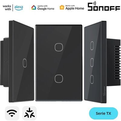 SONOFF Tx Gen2 Interruttore Smart Wifi E Matter Da Parete Nero Serie T6-120mb Dimensione: 2 Pulsanti SONOFF Tx Gen2 Interruttore Smart Wifi E Matter Da Parete Nero Serie T6-120mb Dimensione: 2 Pulsanti