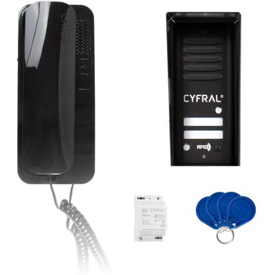 OEM Citofono Cyfral Cosmo Per 2 Inquilini, Cassetta Nera, Citofoni Neri OEM Citofono Cyfral Cosmo Per 2 Inquilini, Cassetta Nera, Citofoni Neri