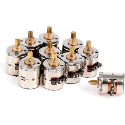 FOCTRO Confezione Da 10 Mini Motori Passo-passo Bifase A 4 Fili Con Ingranaggio, Giocattolo Da Assemblare Fai-da-te. FOCTRO Confezione Da 10 Mini Motori Passo-passo Bifase A 4 Fili Con Ingranaggio, Giocattolo Da Assemblare Fai-da-te.