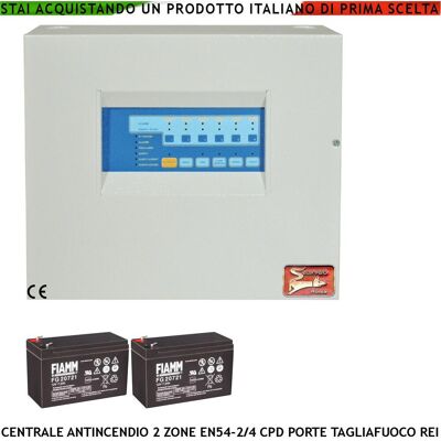 SECURVERA Centrale Convenzionale Antincendio 2 Zone Supporta 65 Sensori Gestisce Porte Rei Allarme Telefonico Sirene 2 Batterie 12 V 7,2 Ah SECURVERA Centrale Convenzionale Antincendio 2 Zone Supporta 65 Sensori Gestisce Porte Rei Allarme Telefonico Sirene 2 Batterie 12 V 7,2 Ah
