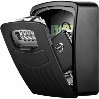 AQUAFORGE Cassetta Di Sicurezza Digitale Con Codice A 4 Cifre, Per Montaggio A Parete, Adatta Per Uso Interno Ed Esterno, Pa- AQUAFORGE Cassetta Di Sicurezza Digitale Con Codice A 4 Cifre, Per Montaggio A Parete, Adatta Per Uso Interno Ed Esterno, Pa-