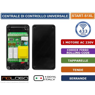 NOLOGO Centralina Centrale Di Comando Universale 230vac Per Tapparelle Tende E Serrande - Start-s1xl NOLOGO Centralina Centrale Di Comando Universale 230vac Per Tapparelle Tende E Serrande - Start-s1xl