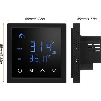 OEM Termostato Intelligente Da 16 A, Regolatore Di Temperatura Per Riscaldamento A Pavimento, Con Touchscreen A Led, Controllo Elettrico 85-265 V. OEM Termostato Intelligente Da 16 A, Regolatore Di Temperatura Per Riscaldamento A Pavimento, Con Touchscreen A Led, Controllo Elettrico 85-265 V.