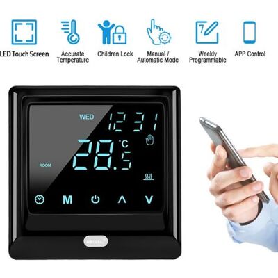 OEM Termostato Wi-fi Intelligente 16a, Regolatore Di Temperatura Digitale, Controllo Remoto Tramite App, Circolazione Settimanale, Riscaldamento Elettrico A Pavimento Programmabile Con Ampio Touchscreen L OEM Termostato Wi-fi Intelligente 16a, Regolatore Di Temperatura Digitale, Controllo Remoto Tramite App, Circolazione Settimanale, Riscaldamento Elettrico A Pavimento Programmabile Con Ampio Touchscreen L