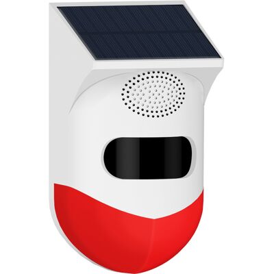 FORTUNEVILLE Allarme Wireless Da Esterno Monoblocco Con Rilevatore Di Movimento - Campanello Wireless Da Esterno Impermeabile Ad Energia Solare Con Sirena E Led Per Negozio/ufficio/casa/porta/garage FORTUNEVILLE Allarme Wireless Da Esterno Monoblocco Con Rilevatore Di Movimento - Campanello Wireless Da Esterno Impermeabile Ad Energia Solare Con Sirena E Led Per Negozio/ufficio/casa/porta/garage