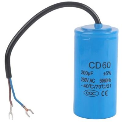 SCORPIO Condensatore Di Avviamento Da 200µf 250v – Frequenza 50/60hz – Per Motori Monofase, Condizionatori D'Aria E Compressori – 200µf SCORPIO Condensatore Di Avviamento Da 200µf 250v – Frequenza 50/60hz – Per Motori Monofase, Condizionatori D'Aria E Compressori – 200µf