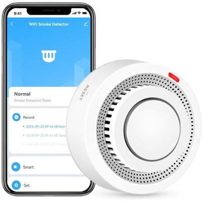 OEM Rilevatore Di Fumo Intelligente Wi-fi, Allarme Antincendio, Allarme Antincendio Wireless Per La Casa Con Notifica Tramite App (batteria Non Inclusa) OEM Rilevatore Di Fumo Intelligente Wi-fi, Allarme Antincendio, Allarme Antincendio Wireless Per La Casa Con Notifica Tramite App (batteria Non Inclusa)