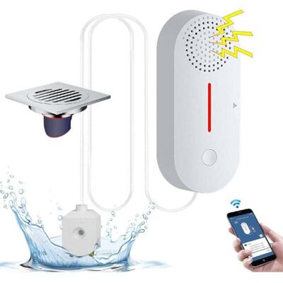 DPZO Rilevatore Di Perdite D'Acqua Wi-fi Con Allarme Da 100 Db, Sensore Wireless, Notifiche Push Per Smartphone, App Tuya Smart Life DPZO Rilevatore Di Perdite D'Acqua Wi-fi Con Allarme Da 100 Db, Sensore Wireless, Notifiche Push Per Smartphone, App Tuya Smart Life