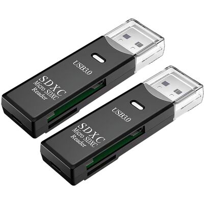 OEM 2 Lettori Di Schede Sd Usb 3.0, Elevata Velocità Di Trasferimento Fino A 5 Gbps, Compatibile Con Schede Sd/micro Sd, Lettore Di Schede Usb, Portatile E Resistente, Nero OEM 2 Lettori Di Schede Sd Usb 3.0, Elevata Velocità Di Trasferimento Fino A 5 Gbps, Compatibile Con Schede Sd/micro Sd, Lettore Di Schede Usb, Portatile E Resistente, Nero