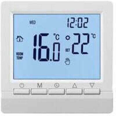 OEM Termostato Intelligente A Parete Con Schermo Lcd Per Riscaldamento A Pavimento - Retroilluminazione Bianca. OEM Termostato Intelligente A Parete Con Schermo Lcd Per Riscaldamento A Pavimento - Retroilluminazione Bianca.