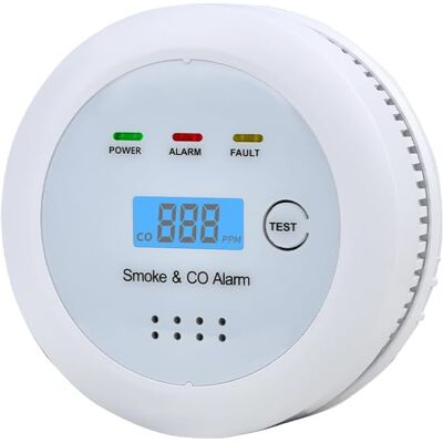 BOMCLAP 1 Rilevatore Combinato 2 In 1 Di Fumo E Monossido Di Carbonio - Allarme Antincendio E Co Con Schermo Lcd, Batteria Non Inclusa BOMCLAP 1 Rilevatore Combinato 2 In 1 Di Fumo E Monossido Di Carbonio - Allarme Antincendio E Co Con Schermo Lcd, Batteria Non Inclusa