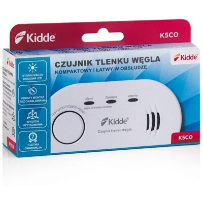 Rilevatore di monossido di carbonio Kidde K5CO - Dispositivo di sicurezza Rilevatore di monossido di carbonio Kidde K5CO - Dispositivo di sicurezza