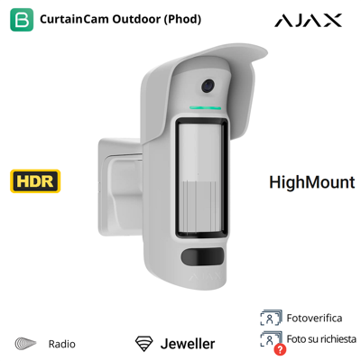 AJAX 142717 - Jeweller - Curtaincam Outdoor Highmount (phod) Jeweller - Rilevatore Di Movimento A Tenda Wireless A Doppia Tecnologia Con Possibiltà Estese Di Foto Verifica - Colore White - Sicurezza W AJAX 142717 - Jeweller - Curtaincam Outdoor Highmount (phod) Jeweller - Rilevatore Di Movimento A Tenda Wireless A Doppia Tecnologia Con Possibiltà Estese Di Foto Verifica - Colore White - Sicurezza W