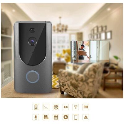 TRADE SHOP TRAESIO - Videocitofono WiFi IP Telecamera - Wireless - 166° - Interfono video TRADE SHOP TRAESIO - Videocitofono WiFi IP Telecamera - Wireless - 166° - Interfono video