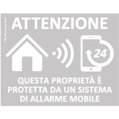 STICKERSLAB 4 Adesivi Allarme Gps Antifurto Proprietà Privata Con Sistema Di Allarme Mobile Misura - 4 Adesivi (11cm X 8,6cm) STICKERSLAB 4 Adesivi Allarme Gps Antifurto Proprietà Privata Con Sistema Di Allarme Mobile Misura - 4 Adesivi (11cm X 8,6cm)