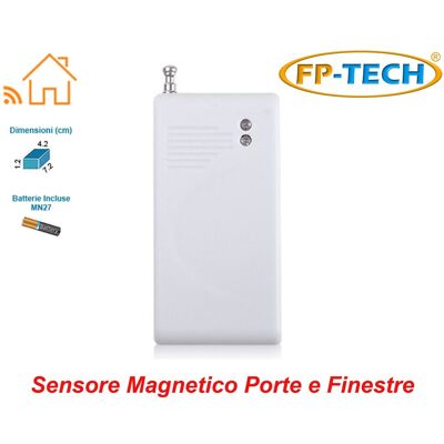 FP-TECH - Sensore Vibrazione Rottura Vetro Finestra Porta Allarme Antifurto Casa Wireless FP-TECH - Sensore Vibrazione Rottura Vetro Finestra Porta Allarme Antifurto Casa Wireless