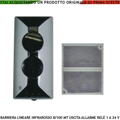 SECURVERA Barriera Infrarosso Lineare Rileva Il Fumo Da 8 A 100 Metri La Luce Riflessa Opacizzata Attiva Il Relè Di Allarme Alimentazione 12/24 V SECURVERA Barriera Infrarosso Lineare Rileva Il Fumo Da 8 A 100 Metri La Luce Riflessa Opacizzata Attiva Il Relè Di Allarme Alimentazione 12/24 V