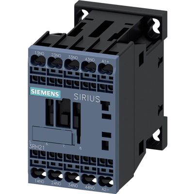 Siemens 3RH2140-2KB40 Relè ausiliario - 4NO, 24V CC, S00 Siemens 3RH2140-2KB40 Relè ausiliario - 4NO, 24V CC, S00