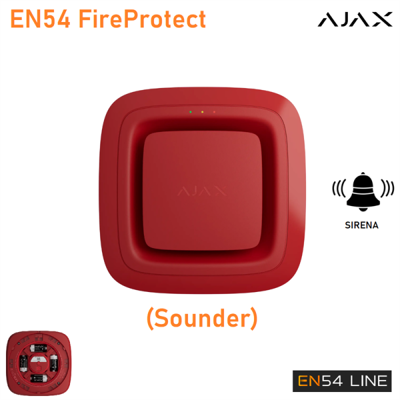 AJAX 118602 - Fire & Life Safety En54 - En54 Fireprotect (sounder) - En54 Fireprotect (sounder) - Colore White - Fire & Life Safety En54 AJAX 118602 - Fire & Life Safety En54 - En54 Fireprotect (sounder) - En54 Fireprotect (sounder) - Colore White - Fire & Life Safety En54