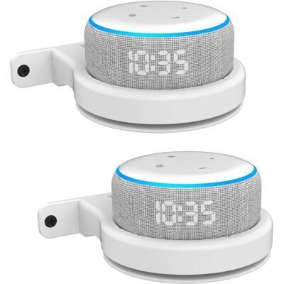 SANS MARQUE Set Di 2 Supporti Da Parete, Compatibili Con Echo Dot, Echo Dot, Accessori Per Altoparlanti Echo Dot (echo Dot, Bianco, Dd96) SANS MARQUE Set Di 2 Supporti Da Parete, Compatibili Con Echo Dot, Echo Dot, Accessori Per Altoparlanti Echo Dot (echo Dot, Bianco, Dd96)