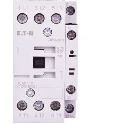 Eaton DILM17-01 Contattore 24V AC - 3P, 7.5kW, Controllo 24V Eaton DILM17-01 Contattore 24V AC - 3P, 7.5kW, Controllo 24V