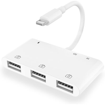 OEM Adaptateur Lecteur Carte Sd Pour Iphone, 6 En 1 Adaptateur Lecteur Carte Usb/sd/tf Caméra, Adaptateur Caméra Usb Avec Port Chargement, Adaptateur Usb Otg Pour Iphone 14/13/12/11 X Xs/xr/8/7/pad OEM Adaptateur Lecteur Carte Sd Pour Iphone, 6 En 1 Adaptateur Lecteur Carte Usb/sd/tf Caméra, Adaptateur Caméra Usb Avec Port Chargement, Adaptateur Usb Otg Pour Iphone 14/13/12/11 X Xs/xr/8/7/pad
