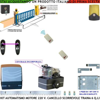 SECURVERA - Cancello Scorrevole 4m 220V - 4m SECURVERA - Cancello Scorrevole 4m 220V - 4m