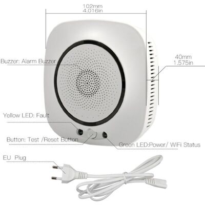 OEM Rilevatore Di Monossido Di Carbonio Wi-fi, Rilevatore Di Fumo Wi-fi Da 75 Db, Sistema Di Allarme Di Sicurezza, Avviso Acustico, Notifiche Push Tramite App, Controllo Remoto Tramite App Smartlife Tuya, OEM Rilevatore Di Monossido Di Carbonio Wi-fi, Rilevatore Di Fumo Wi-fi Da 75 Db, Sistema Di Allarme Di Sicurezza, Avviso Acustico, Notifiche Push Tramite App, Controllo Remoto Tramite App Smartlife Tuya,