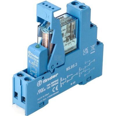 Finder Rel.interface Mod. Screw Terminal 1co 10a/12v Dc/agni/led/diode 493190120050 Finder Rel.interface Mod. Screw Terminal 1co 10a/12v Dc/agni/led/diode 493190120050