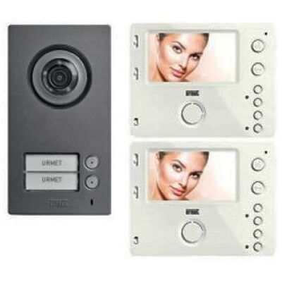 Kit videocitofono a colori Urmet Mikra2 2Voice - Bifamiliare Kit videocitofono a colori Urmet Mikra2 2Voice - Bifamiliare