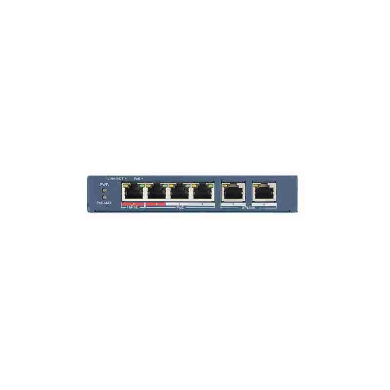HIKVISION DS-3E0106P-E/M - DS-3E0106P-E/M  Switch non gestionabile - 4 Porte