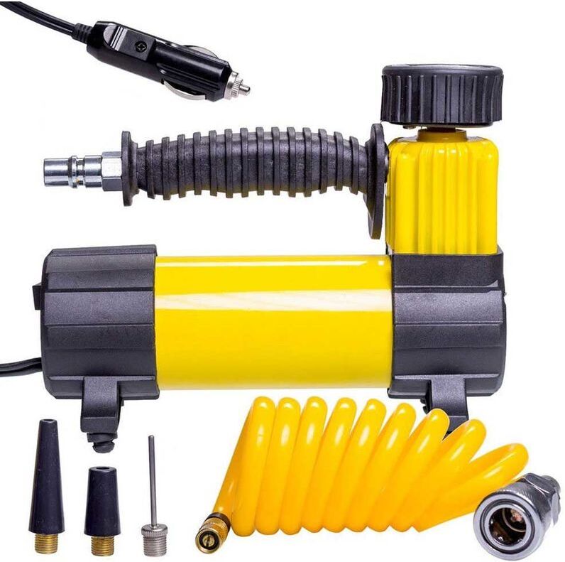 Dunlop Mini Compressore Aria Portatile 12V Gomme Auto Moto Bici Gonfiatore Gonfiabili