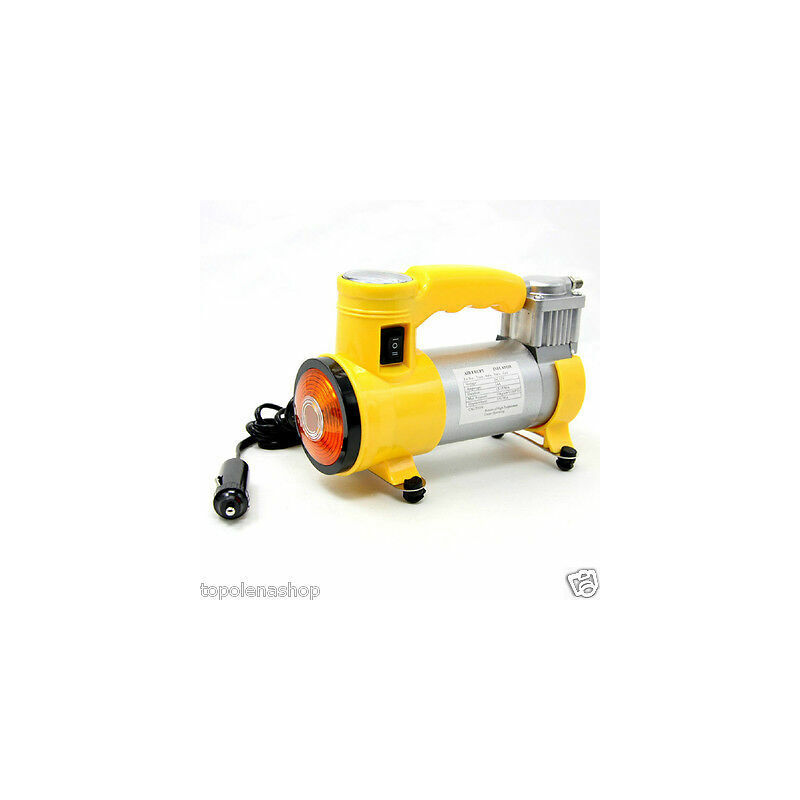 TOPOLENASHOP - mini compressore per auto moto portatile 12V accendisigari torcia incorporata