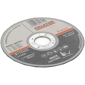 KREATOR Pacchetto. 6 Disco Da Taglio Fine Acciaio Inox 115x1mm Krt070410 KREATOR Pacchetto. 6 Disco Da Taglio Fine Acciaio Inox 115x1mm Krt070410