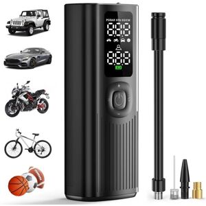 XISRENS Compressore D'Aria Portatile, Gonfiatore Per Pneumatici Auto, Mini Pompa D'Aria Elettrica, Gonfiatore Per Pneumatici Senza Fili Da 120 Psi Con Schermo Lcd Digitale, Pompa Elettrica Per Bici Per Moto, XISRENS Compressore D'Aria Portatile, Gonfiatore Per Pneumatici Auto, Mini Pompa D'Aria Elettrica, Gonfiatore Per Pneumatici Senza Fili Da 120 Psi Con Schermo Lcd Digitale, Pompa Elettrica Per Bici Per Moto,