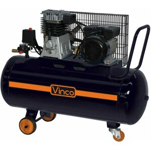 VINCO - Compressore Aria 100 Lt Lubrificato Olio Monofase Cinghia Portatile 60604 VINCO - Compressore Aria 100 Lt Lubrificato Olio Monofase Cinghia Portatile 60604