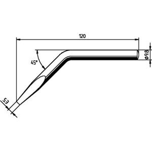 Ersa 0152jd Punta Di Saldatura Forma A Scalpello, Curva Contenuto 1 Pz. Ersa 0152jd Punta Di Saldatura Forma A Scalpello, Curva Contenuto 1 Pz.