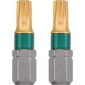 kwb - 2 X Bit 25 Mm Torx T20 Titanio 124220 (stagno, Acciaio Tq 60, Iso 1173, Azionamento C6.3) kwb - 2 X Bit 25 Mm Torx T20 Titanio 124220 (stagno, Acciaio Tq 60, Iso 1173, Azionamento C6.3)