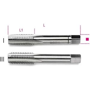 Set di 2 maschi HSS - Passo fine - M20x1.25 Set di 2 maschi HSS - Passo fine - M20x1.25