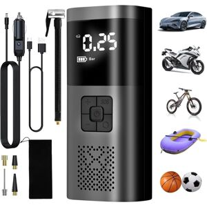 DPZO Gonfiatore Per Pneumatici Auto, Compressore D'Aria Portatile Senza Fili Da 6000 Mah, Gonfiatore Per Pneumatici Da 150 Psi Con Display Lcd Digitale, Pompa Elettrica Per Bici Con Luce Led Per Moto, Scoo DPZO Gonfiatore Per Pneumatici Auto, Compressore D'Aria Portatile Senza Fili Da 6000 Mah, Gonfiatore Per Pneumatici Da 150 Psi Con Display Lcd Digitale, Pompa Elettrica Per Bici Con Luce Led Per Moto, Scoo