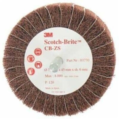 Spazzola Scotch-Brite Grano 120 - 75mm - Finitura e Sbavatura Spazzola Scotch-Brite Grano 120 - 75mm - Finitura e Sbavatura