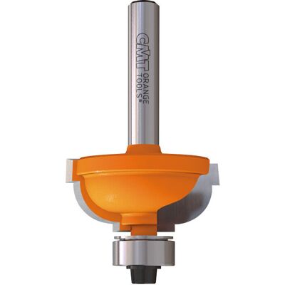 CMT 863.048.11 Fresa Profilata con Rodaggio - 6.35mm Asse, 25.4mm D, 4.8mm R - 54.6mm Lunghezza CMT 863.048.11 Fresa Profilata con Rodaggio - 6.35mm Asse, 25.4mm D, 4.8mm R - 54.6mm Lunghezza