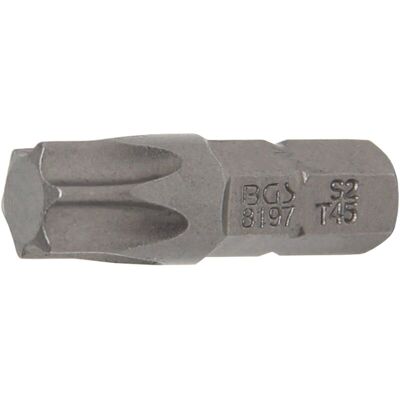 BGS TECHNIC Inserto Lunghezza 25 Mm Attacco Esagono Esterno 6,3 Mm (1/4") Profilo A T (per Torx) T45 BGS TECHNIC Inserto Lunghezza 25 Mm Attacco Esagono Esterno 6,3 Mm (1/4") Profilo A T (per Torx) T45