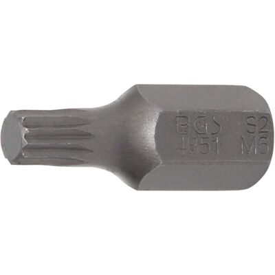 BGS TECHNIC Inserto Lunghezza 30 Mm Attacco Esagono Esterno 10 Mm (3/8') Poligonale Interno (per Xzn) M6 BGS TECHNIC Inserto Lunghezza 30 Mm Attacco Esagono Esterno 10 Mm (3/8') Poligonale Interno (per Xzn) M6