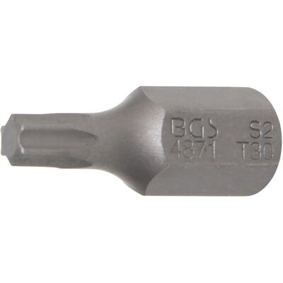 BGS TECHNIC Inserto Lunghezza 30 Mm Attacco Esagono Esterno 10 Mm (3/8') Profilo A T (per Torx) T30 BGS TECHNIC Inserto Lunghezza 30 Mm Attacco Esagono Esterno 10 Mm (3/8') Profilo A T (per Torx) T30