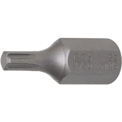 BGS TECHNIC Inserto Lunghezza 30 Mm Attacco Esagono Esterno 10 Mm (3/8') Profilo A Cuneo (per Ribe) M5 BGS TECHNIC Inserto Lunghezza 30 Mm Attacco Esagono Esterno 10 Mm (3/8') Profilo A Cuneo (per Ribe) M5