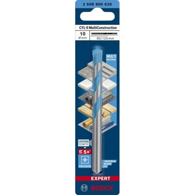 Bosch Punta Expert Cyl 9 Multi Construction D 10 X 80x120 Mm 2608900626 Bosch Punta Expert Cyl 9 Multi Construction D 10 X 80x120 Mm 2608900626