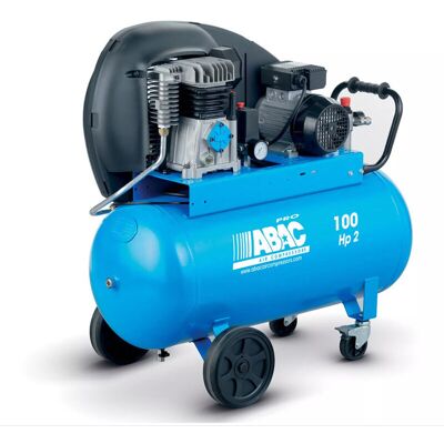 ABAC Compressore Aria Serbatoio 100lt Motore 2hp Silenziato ABAC Compressore Aria Serbatoio 100lt Motore 2hp Silenziato