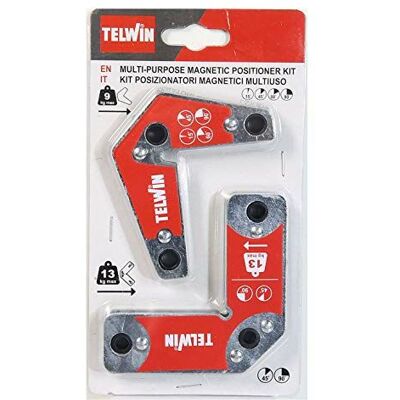 TELWIN Coppia Posizionatori Magnetici 804131 Max 13kg Squadra Magnetica Saldatura Saldatrice TELWIN Coppia Posizionatori Magnetici 804131 Max 13kg Squadra Magnetica Saldatura Saldatrice